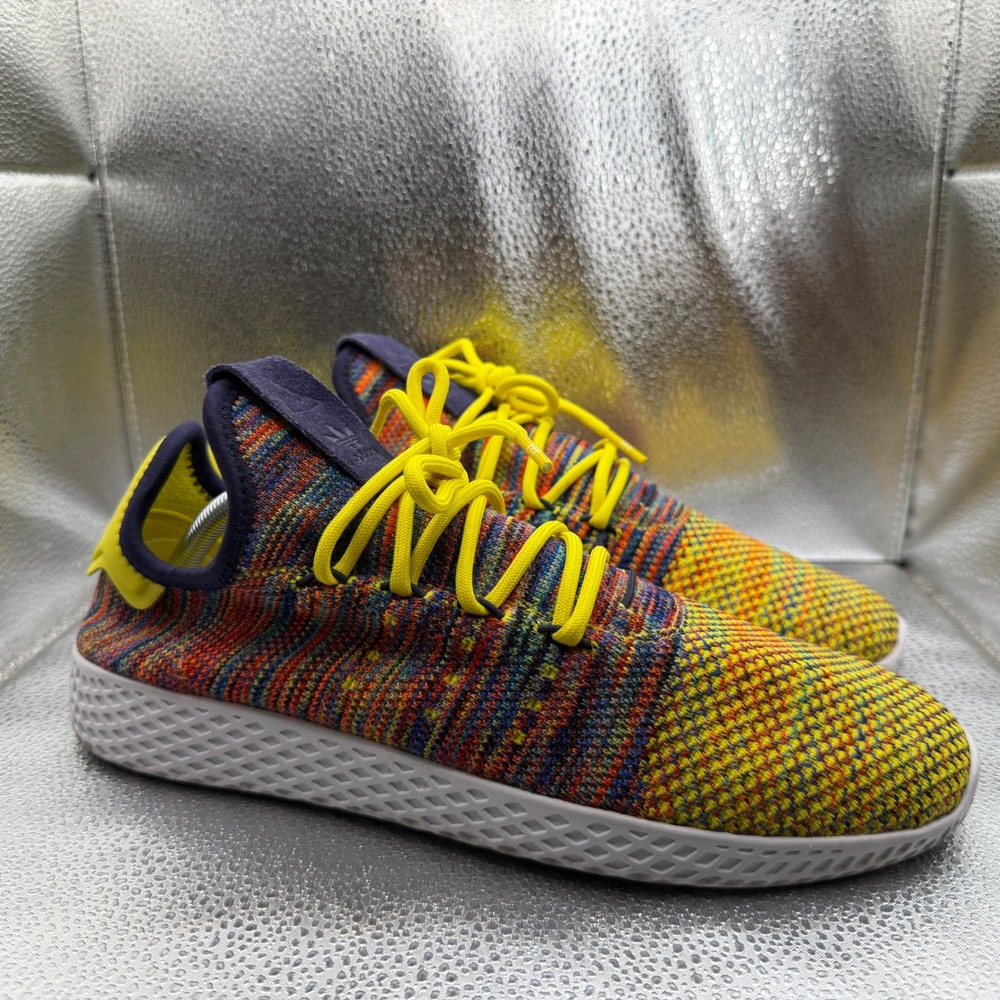 Size 9.5 Adidas Pharrell Williams Tennis Hu Mens Multicolor Excellent BY2673